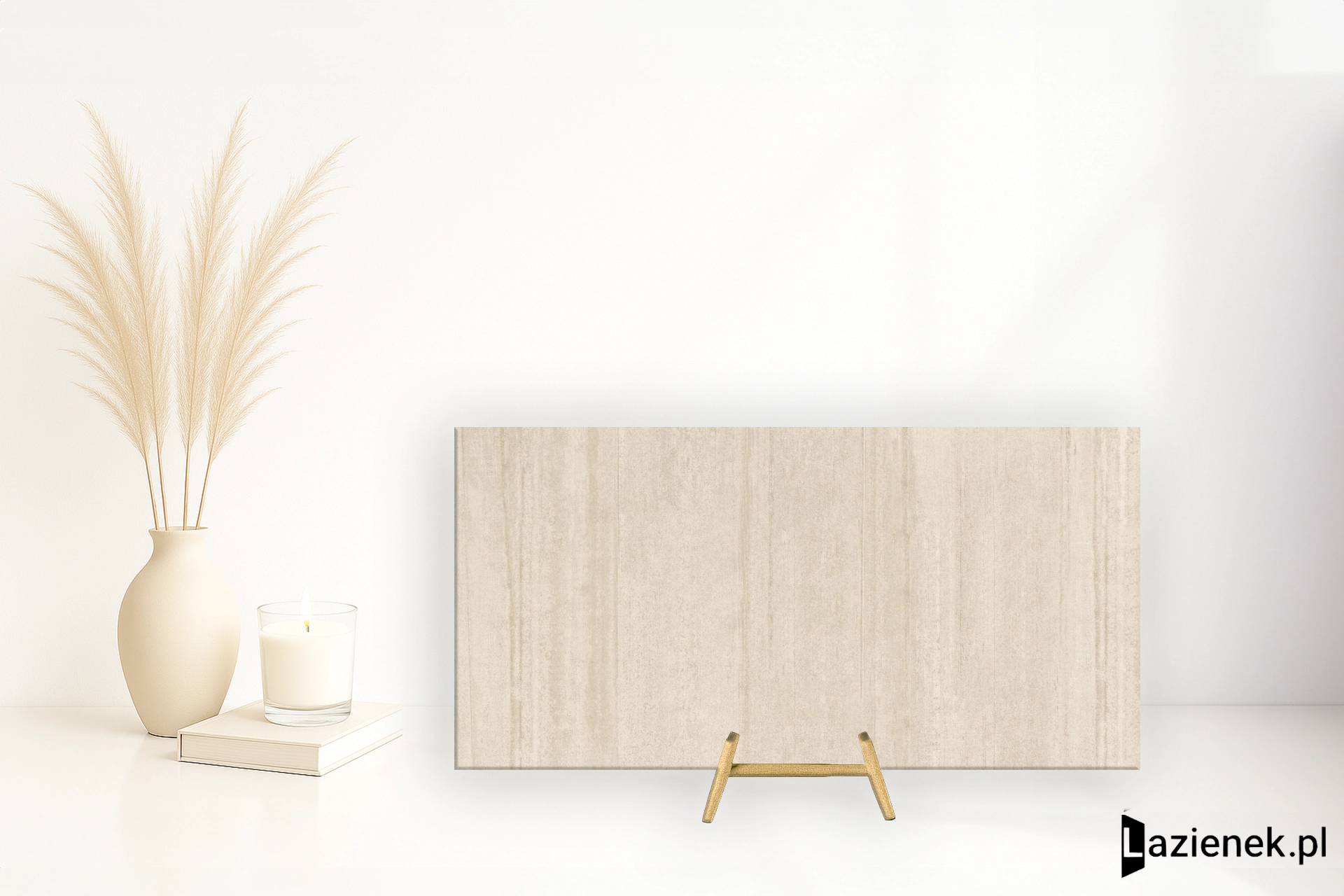 Casalgrande Padana Cemento Cassero Beige połaczenie mat-poler 30.5x61 cm gr. 9 mm - płytka rektyfikowana/1590029